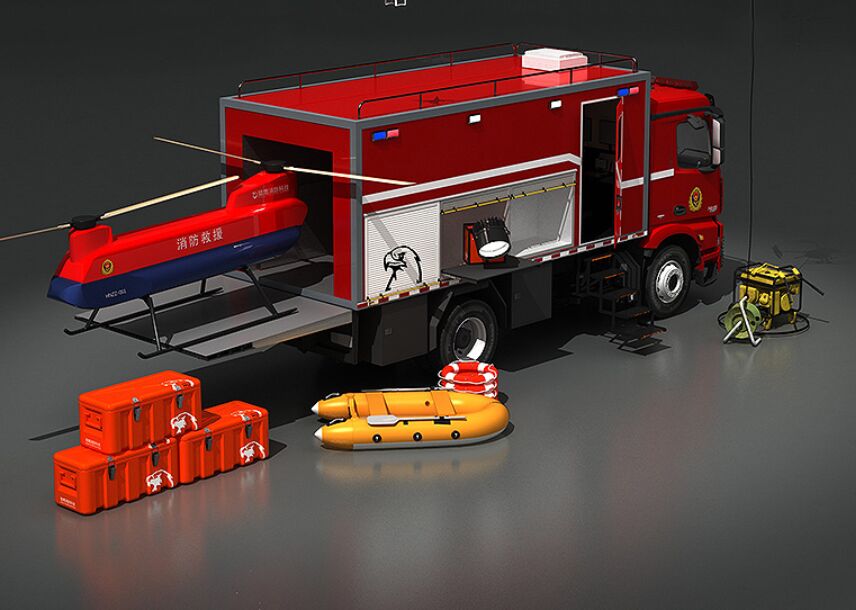 UAV Firefighting Truck with 300kg Payload & Pressure Tank